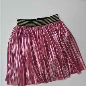 Cotton On Kid Metallic  Pleated Skirt with Black and Gold Waistband